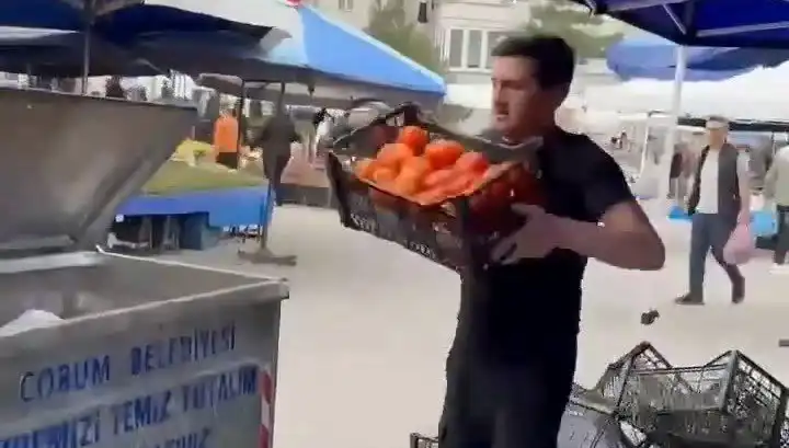 Domatesleri Çöpe Dökerek Rekor Ceza Alan Pazarcının Şaşkınlığı